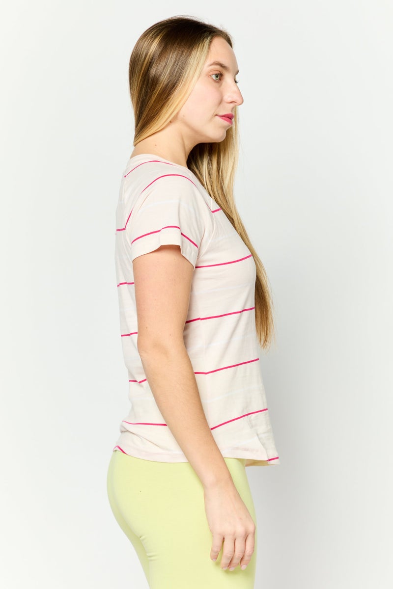 PUMA تي شيرت تدريب قصير الأكمام للنساء، وردي فاتح - Image 4