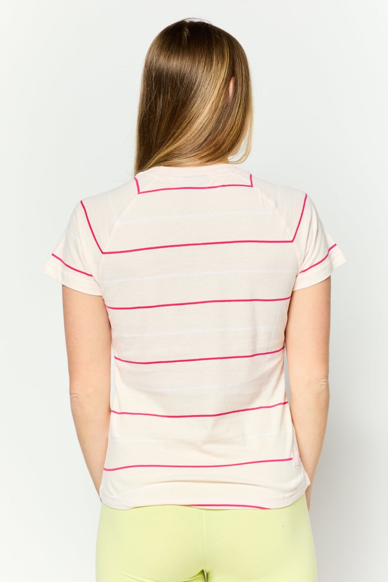 PUMA تي شيرت تدريب قصير الأكمام للنساء، وردي فاتح - Image 2