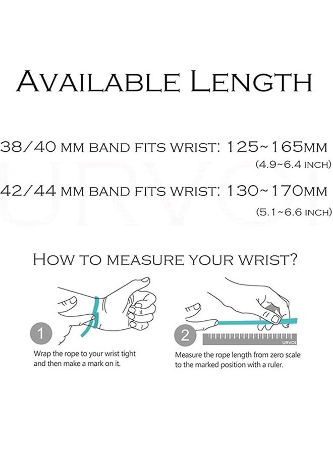 Charlam Double Loop Genuine Leather Strap For IWatch Series 8/7/6/SE/Ultra/5/4/3/2/1, Apple Watch Strap 38mm 40mm 41mm Women's Men's Strap Slim Waist Leather Wristband  - Image 5