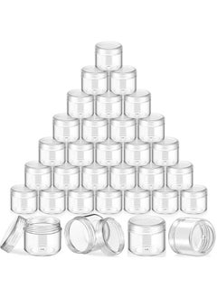 Patelai Patelai Small Clear Plastic Cosmetic Containers with Lids Cosmetic Sample Containers Travel Tiny Jars Round Pot Jars for Storage of Creams Makeup Ointments Skincare Lip Scrub(20g,100 Pcs) 