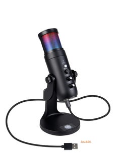 JAJEEK High-Quality Gaming Microphone – Condenser USB Mic with RGB Control, One-Touch Mute for PC, Laptop, PS4/PS5, Twitch & YouTube Streaming  - Image 1