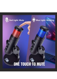 JAJEEK High-Quality Gaming Microphone – Condenser USB Mic with RGB Control, One-Touch Mute for PC, Laptop, PS4/PS5, Twitch & YouTube Streaming  - Image 3