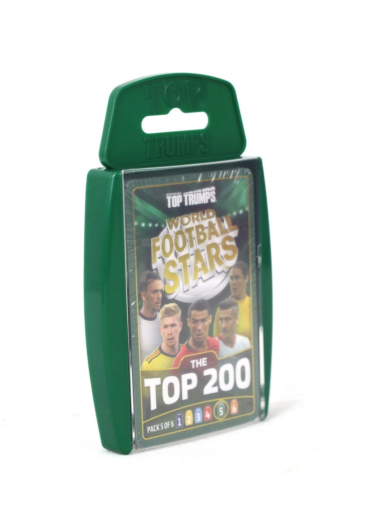Top Trumps أفضل نجوم كرة القدم في العالم - أفضل 200 - أخضر | لعبة ورقية تعليمية | لعبة بطاقات قابلة للجمع | ألعاب استراتيجية | ألعاب للأطفال والبالغين - Image 2