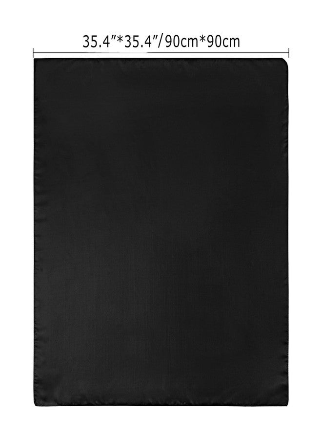 forebile Men's Women's Wild Rag, Western Bandana Cowboy Scarves,Silk Feel Rancher Necker Chief (black) - Image 4