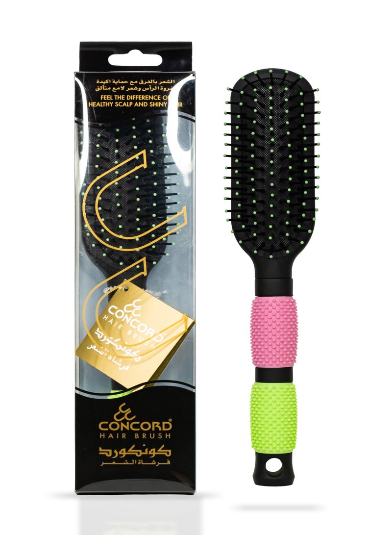 CONCORD Hair Brush – Paddle Cushion Brush for Styling, Detangling, Straightening & Smoothing | Soft Nylon Bristles with Ceramic Tips | Lightweight, Travel Friendly | For All Hair Types, Unisex - Image 1