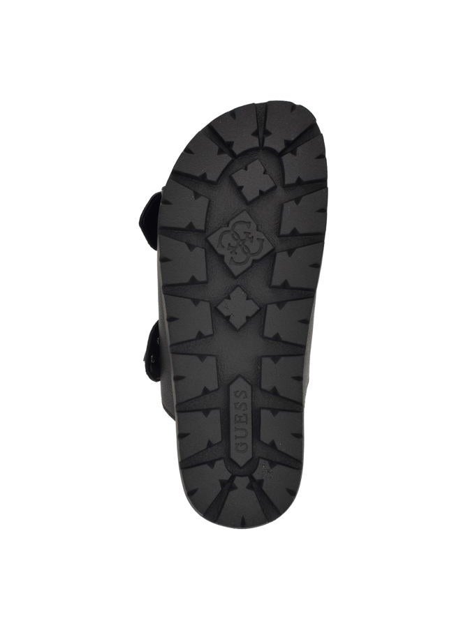 GUESS Women's Fasten Sandal, Black Leather 003, 41 EU - Image 4