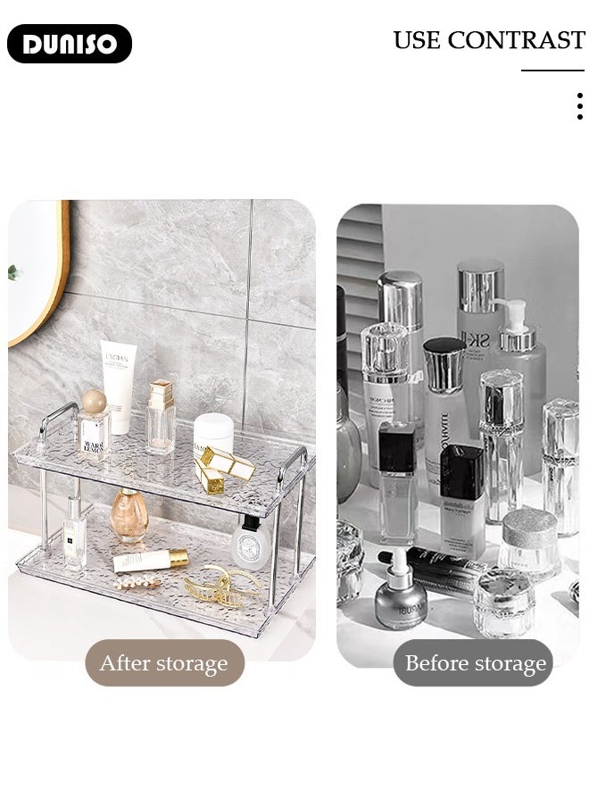 2 Tier Bathroom Counter Organizer, Modern Bathroom Countertop Shelf, Cosmetics Skincare Shelf Organizer, Removable Perfume Tray for Bedroom Skincare Storage Rack - pzsku/Z81125E476A9EEF18326DZ/45/_/1733189672/cd0634b6-47dc-480a-b10d-e30aa544d492