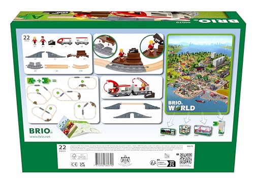 BRIO World 36079 Starter Travel Train Set 22Piece Wooden Toy Train Set for Kids Aged 3 Years Up - Image 5