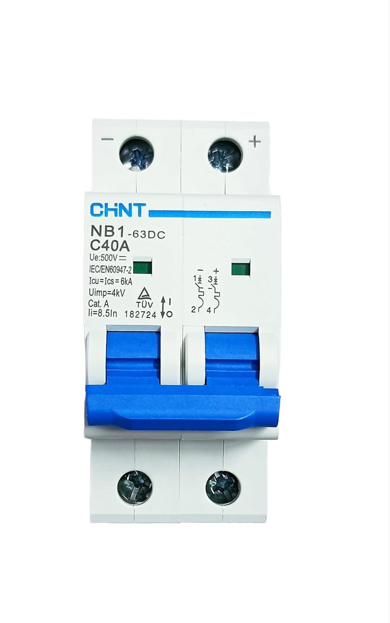 Aspa Solar CHINT 40A DC MCB 500V MINIATURE CIRCUIT BREAKER - Image 1