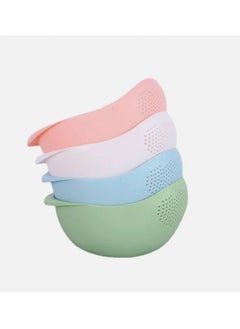 Piccasio PICCASIO 2 Pieces Rice Colander ,Rice Strainer and Small Grains Washing Colander Drain Basket For Vegrtable and Fruit,Pasta Home Kitchen Basket With Handles Small Size  - Image 2