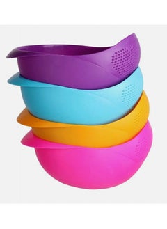 Piccasio PICCASIO 2 Pieces Rice Colander ,Rice Strainer and Small Grains Washing Colander Drain Basket For Vegrtable and Fruit,Pasta Home Kitchen Basket With Handles Small Size  - Image 5