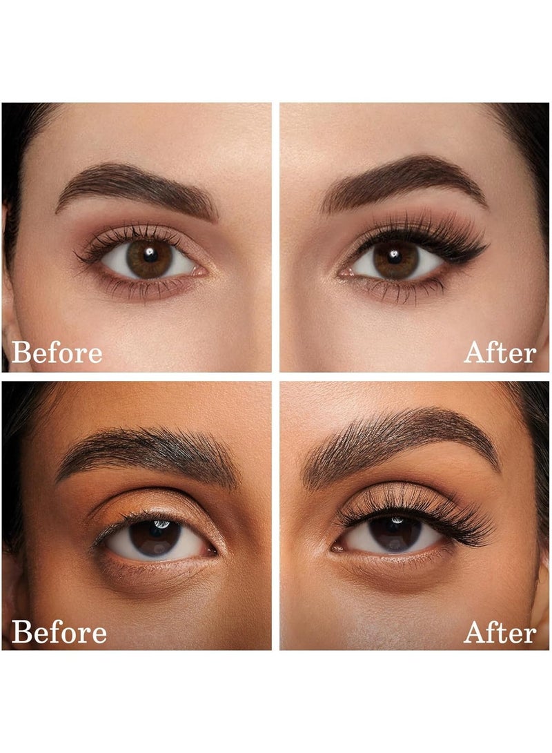 اترجسز الرموش اللاصقة الذاتية، 120pcs المظهر الطبيعي، لا الغراء المطلوب، الرموش القابلة لإعادة الاستخدام، الأسود، الشعر الاصطناعي، العنقود - Image 5
