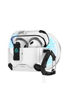 Airpods4 Protective Case Airpods Pro2 Generation Protective Case Apple Mobile Phone Holder Elastic Cover Earpiece Case-Color:White-Applicable Models:airpods 4