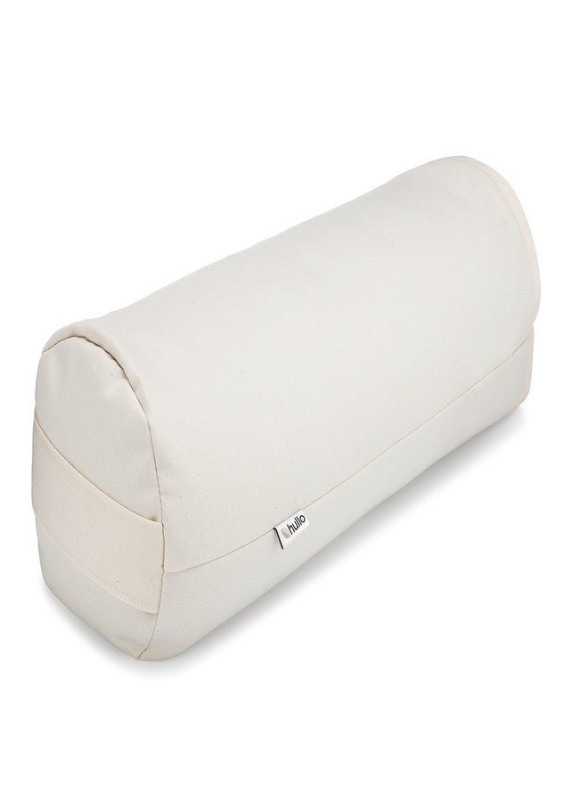 Hullo Bolster Pillow 17"×6"×6" - Cylindrical Buckwheat Pillow, Organic Neck Roll, Cool, Firm Support. Made in USA - Image 1