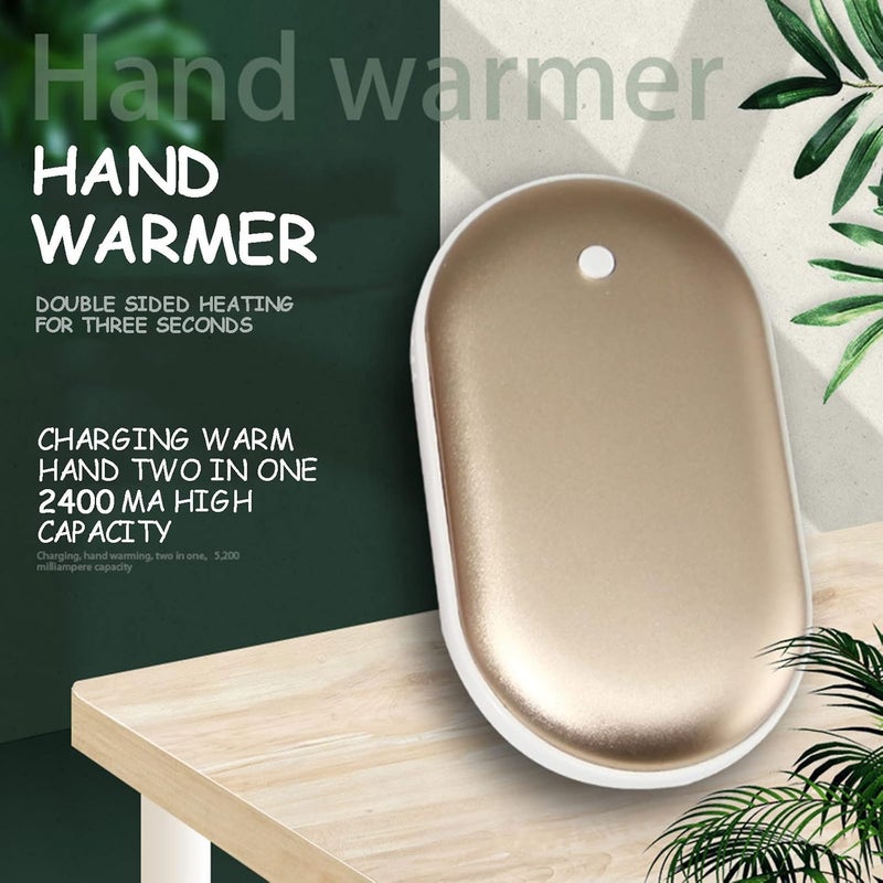 ويوبلز مدفأة يدوية قابلة لإعادة الشحن، مدفأة يدوية قابلة لإعادة الاستخدام عبر منفذ USB، بنك طاقة 2400 مللي أمبير، مدفأة يدوية كهربائية محمولة سريعة التسخين، تدوم حتى 7 ساعات، 3 مستويات حرارة، هدية شتوية دافئة للنساء والرجال (وردي) - Image 4