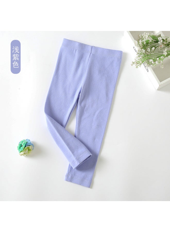 Children's Wear Boys And Girls Spring And Autumn Candy 32 Color Grinded Cotton Leggings Children's Baby Western-style All-match Black Trousers