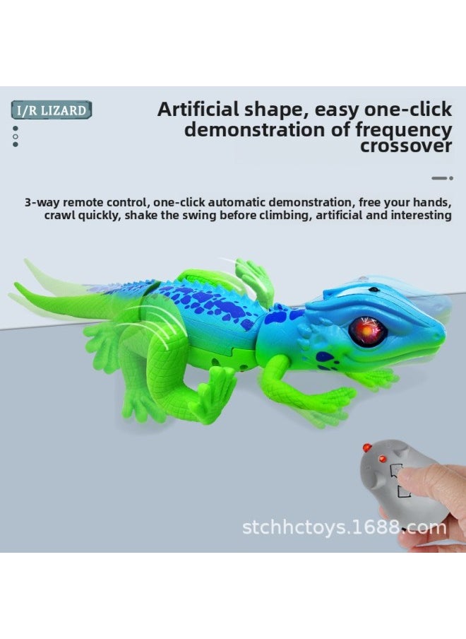 Simulation Electric Lizard Infrared Remote Control Light Crawling Toys Fun Interactive Lizard Supply Pet Toys-Color:Electric Lizard-Specifications:35*16.2*11  - Image 3