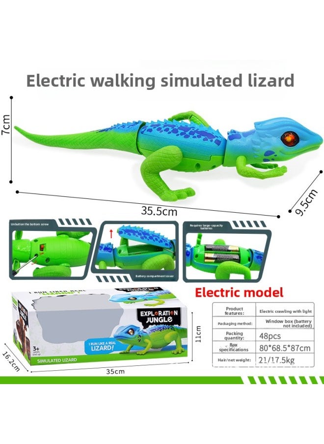 Simulation Electric Lizard Infrared Remote Control Light Crawling Toys Fun Interactive Lizard Supply Pet Toys-Color:Electric Lizard-Specifications:35*16.2*11  - Image 1