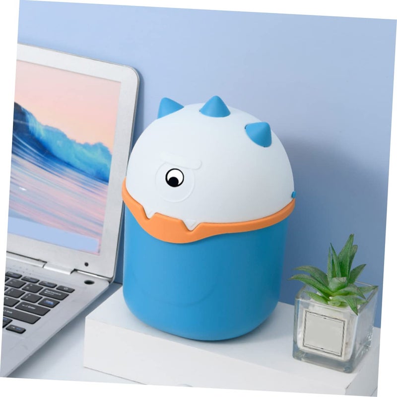 Small Plastic Desktop Trash Can With Lid For Kitchen Office Car And Home - Image 4