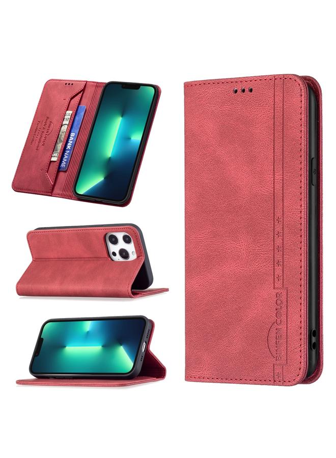 Zaboon Case For iPhone 13 Pro Magnetic RFID Blocking Anti-Theft Leather Case with Holder & Card Slots & Wallet - Image 1