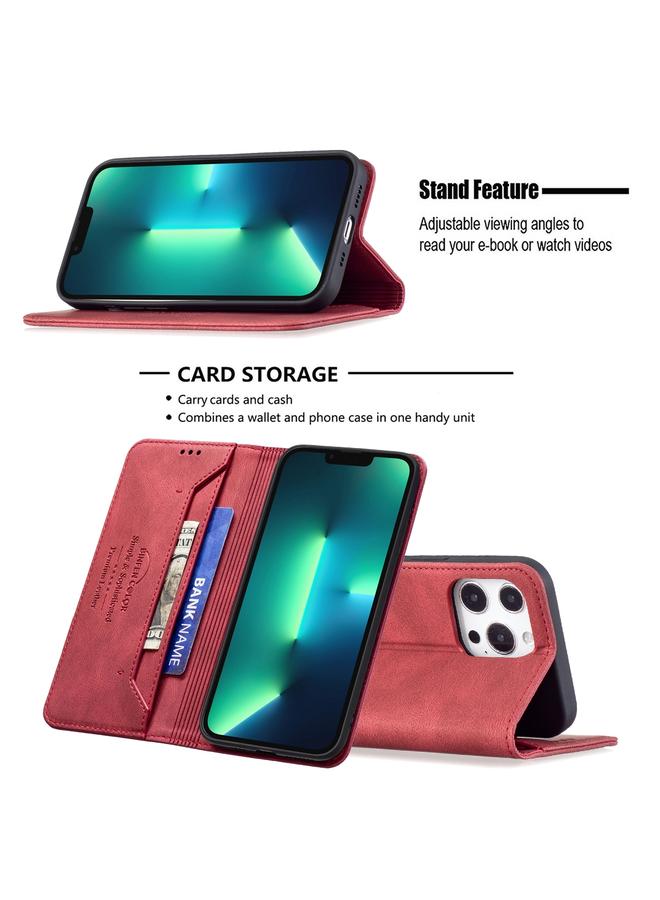 Zaboon Case For iPhone 13 Pro Magnetic RFID Blocking Anti-Theft Leather Case with Holder & Card Slots & Wallet - Image 5
