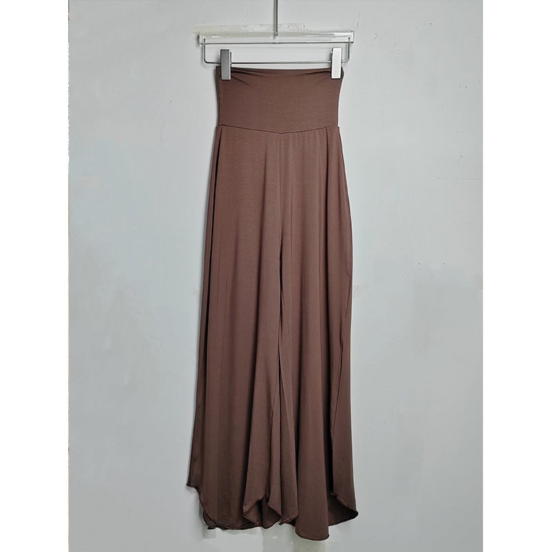 Bali Yoga Pants High Waist Bamboo Fabric Loose Fit Dark brown  - Image 1
