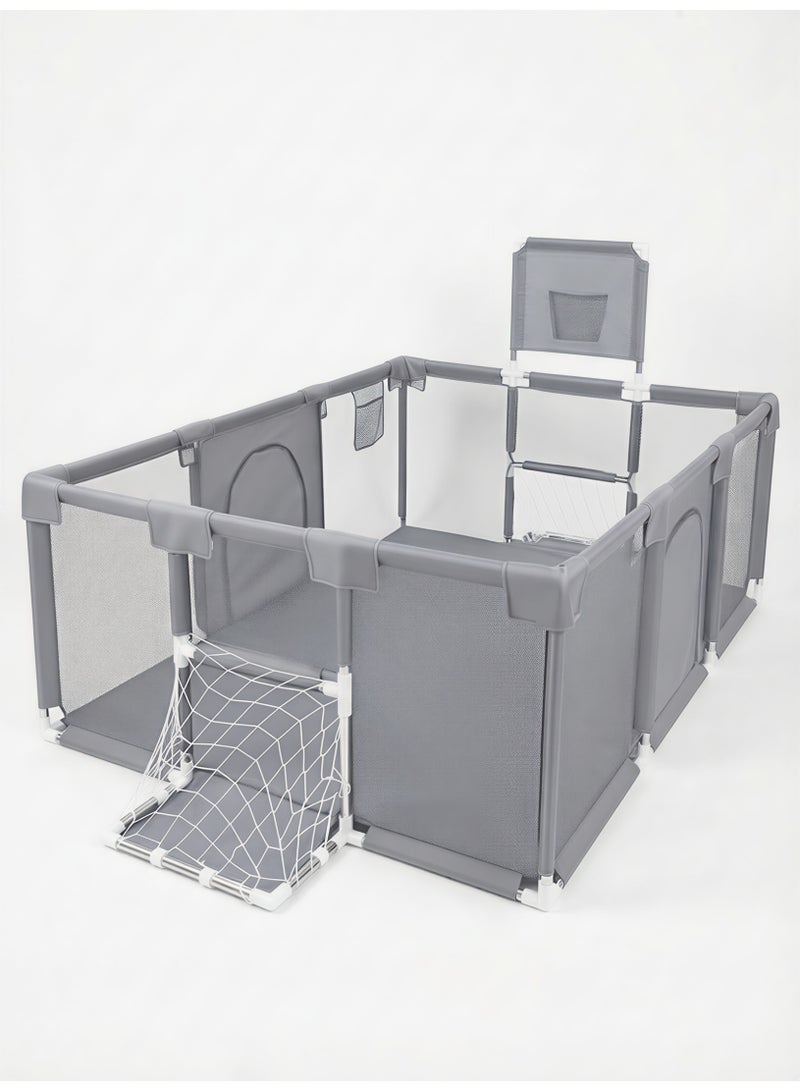 حديقة لعب كبيرة جداً للأطفال بسياج أمان، مركز نشاط للأطفال ومنطقة مرح آمنة - منطقة لعب داخلية/خارجية  (بدون كور)