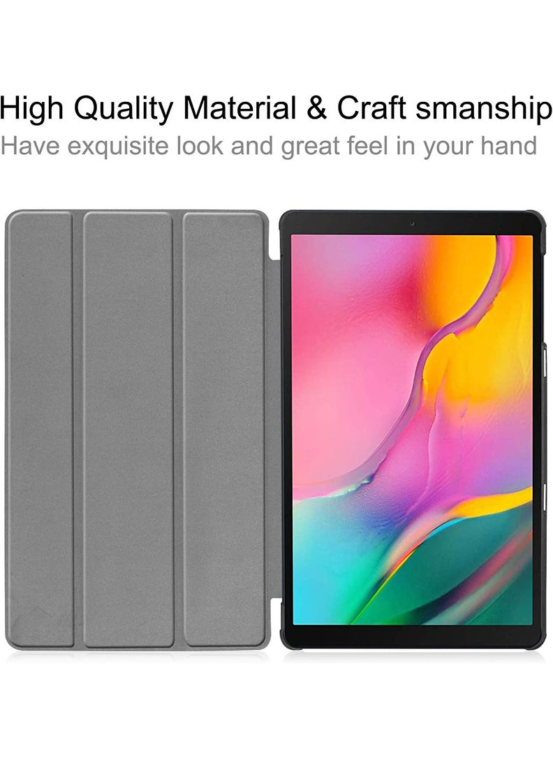 Theodor - Protective Flip Case For Samsung Galaxy Tab A 10.1 (2019) SM-T510 With Trifold Stand Auto Wake Sleep Shockproof Cover talk less do more copy - Image 1