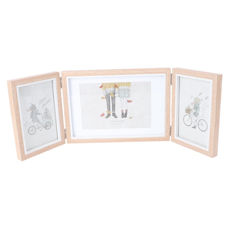 2 pcs Photo Album Three-layer Folding Album Multi-functional Picture Frame - Image 1