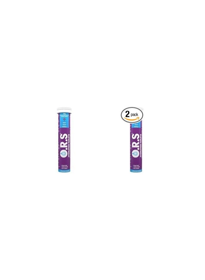 O.R.S - O.R.S Hydration Tablets with Electrolytes, Vegan, Gluten and Lactose Free Formula – Soluble Sports Hydration Tablets with Natural Blackcurrant Flavour, 24 Tablets (Pack of 2) - Image 1