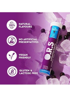 O.R.S O.R.S Hydration Tablets with Electrolytes, Vegan, Gluten and Lactose Free Formula – Soluble Sports Hydration Tablets with Natural Blackcurrant Flavour, 24 Tablets (Pack of 2)  - Image 3