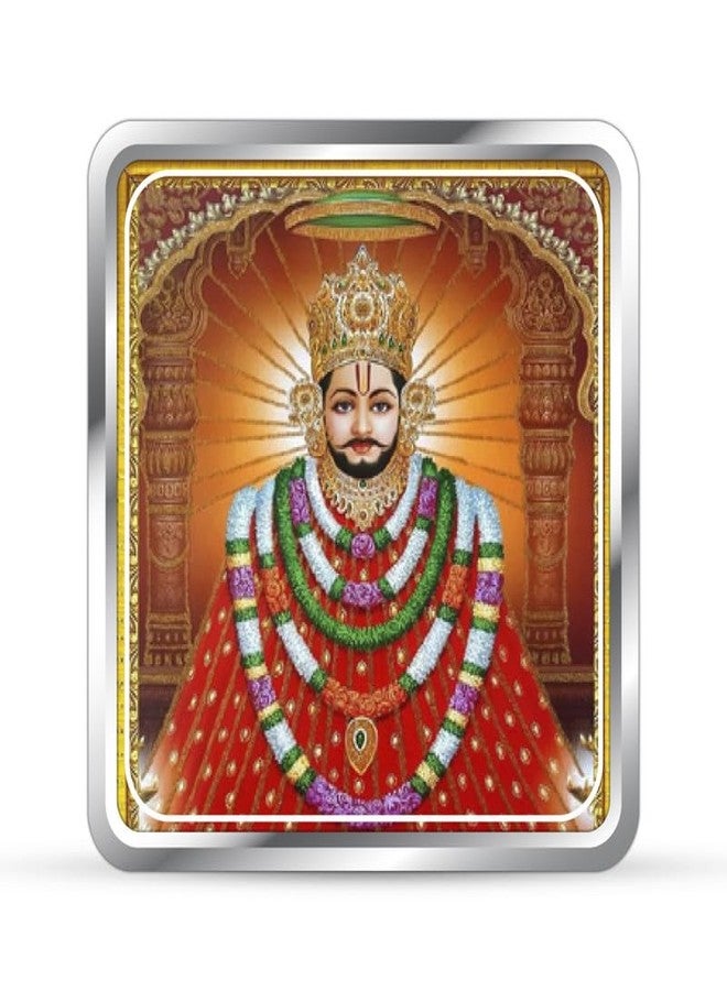 Silviya BIS Hallmarked 999 Pure Silver Baba Khatu Shyam Coin (10g) Square Shape - Unique Spiritual & Devotional Gift - Blessings & Protection - With Certificate of Authenticity - Image 2