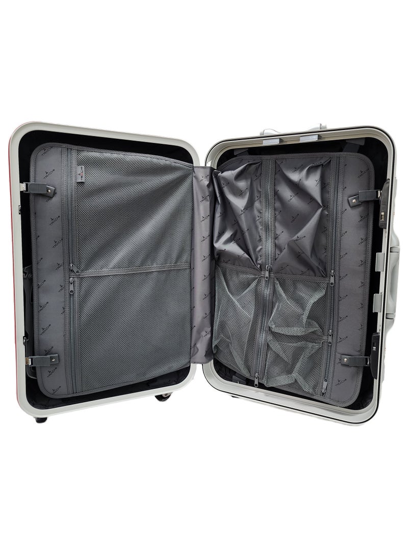 Track HardSide Suitcase Luggage Lightweight PC Material with 4-Wheel Spinner - 26 Inch Travel Luggage  - Image 4