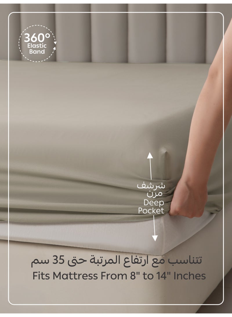 دوناتيلا طقم شرشف مطاط 3 قطع مزدوج 200×203 سم 35 سم فائق النعومة - Image 4