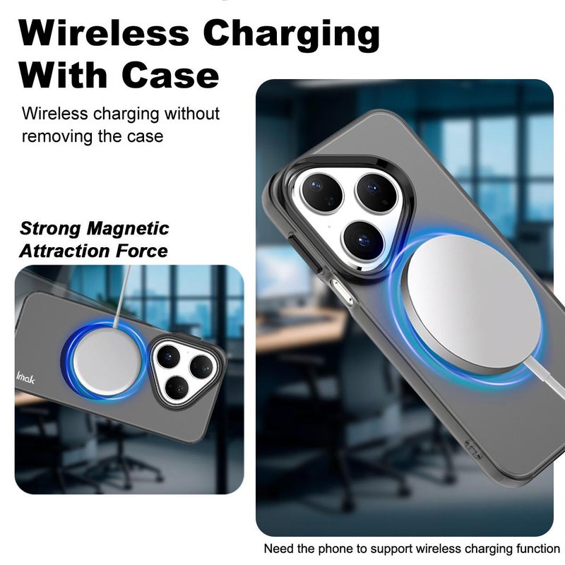 إيماك جراب هاتف Huawei Pura 80 5G Imak Chocolate Series TPU + Pet Magsafe (أسود) - Image 4