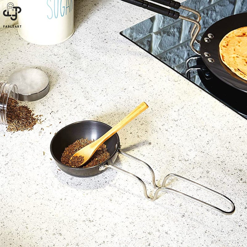 Fableart Hard Anodised Tadka Pan; 300 ml Capacity; Hassle-Free Non-Stick Tadka Maker for Daily Kitchen & Cooking Usage - Image 5