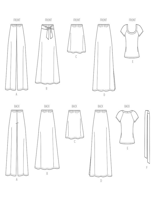 NEW LOOK Simplicity U06762A New Look Easy to Sew Misses' Tops, Pants, and Skirts Sewing Pattern Kit, Code 6762, Sizes XS-XL - Image 3