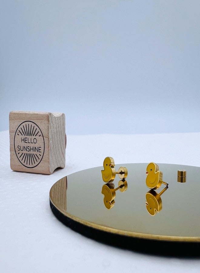 Mall of Style Duck Earrings for Women - Rubber Ducky Jewelry - Animal Screw Back Studs (Duck) - Image 3