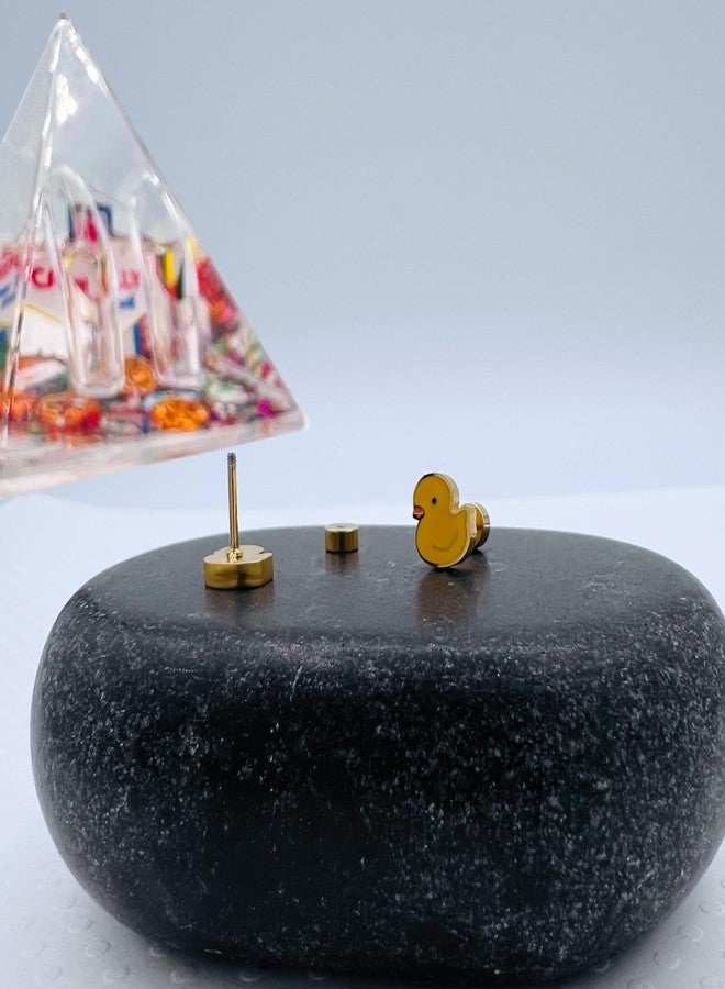Mall of Style Duck Earrings for Women - Rubber Ducky Jewelry - Animal Screw Back Studs (Duck) - Image 4
