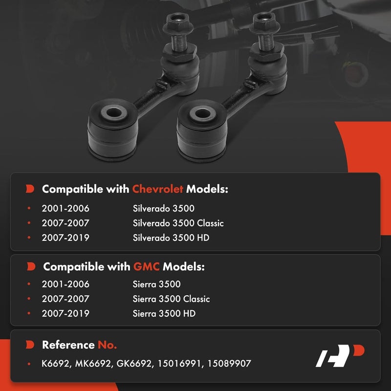 A-Premium Rear Sway Bar Links for Chevrolet and GMC - Image 2