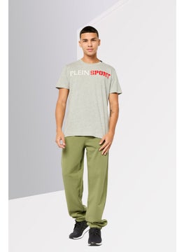 Plein Sport Men Sportswear Fit Short Sleeve Outdoor T-Shirt, Grey  - Image 2