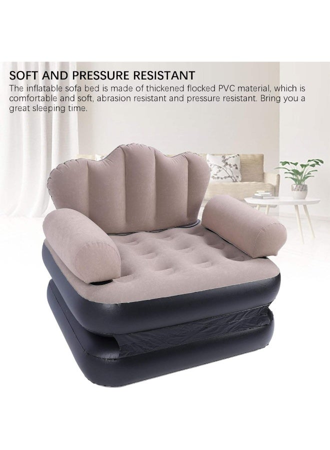 Tradeo Inflatable Sofa Bed Mattress – Soft Flocked Couch, Foldable & Portable for Travel, Camping, Outdoors & Home Use - Image 4