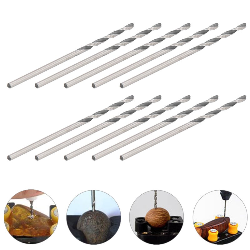 10Pcs Straight Shank Twist Drill Bits for Jewelry Beads Punch Drilling Tools 1.6mm - Image 1