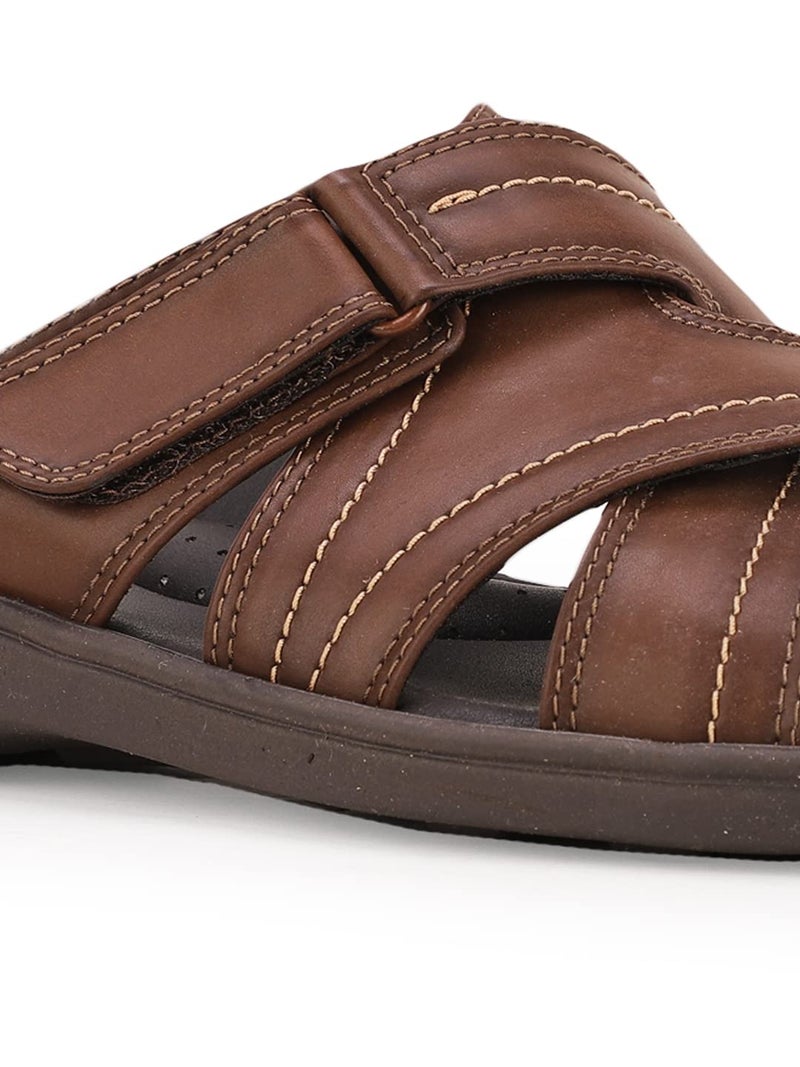 Bata Men's DOBBY MULE Sandal's BROWN - 7 UK (8714643) - Image 5