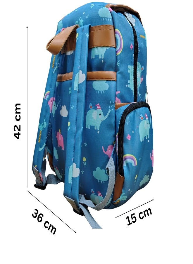 Tip 'n' Top Baby Diaper Backpack cum Laptop bag for kids and Working parents (Blue, Elephant) Baby Diaper Organiser Bag - Image 5