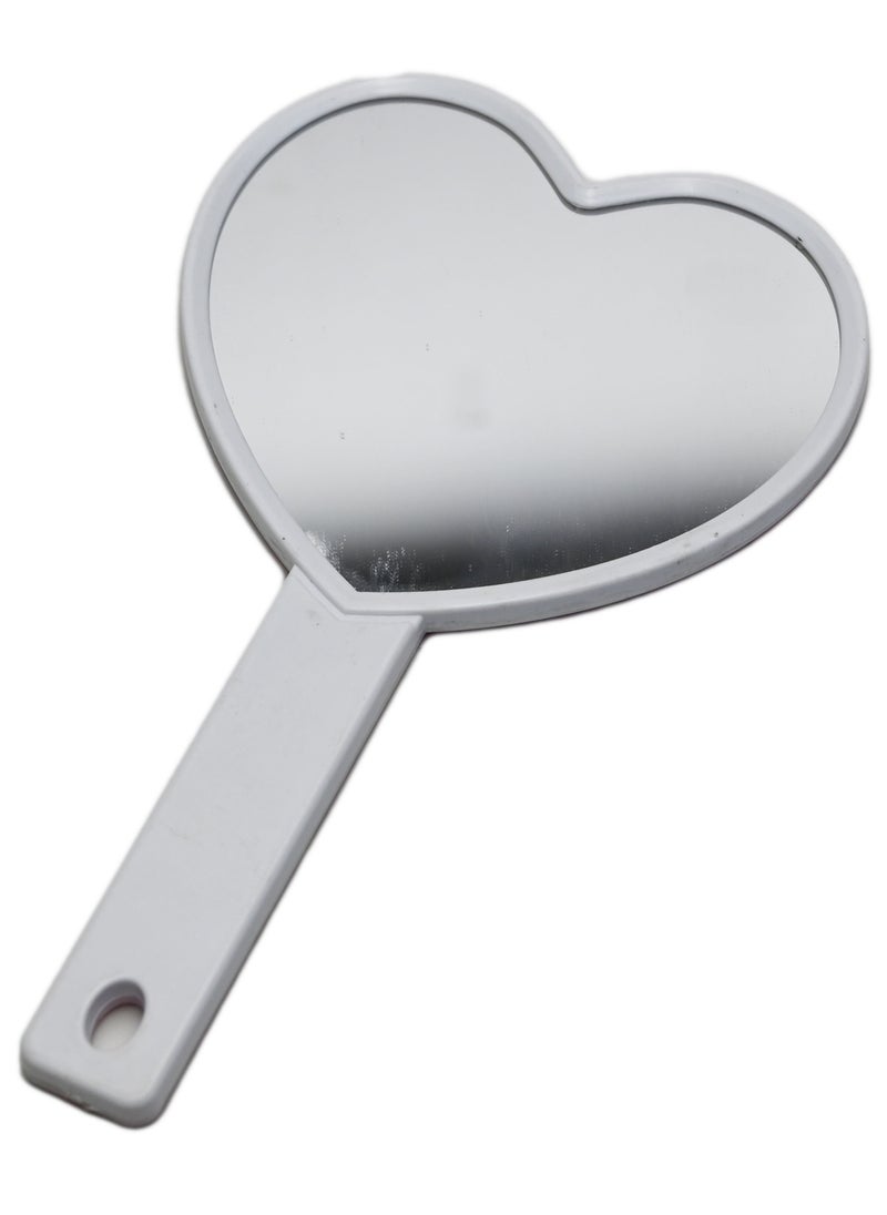 Heart-Shaped Makeup Hand Mirror, Travel Handheld Mirror Portable Personal Cosmetic Mirror with Handle Makeup Mirror, Mini Portable Portable Mirror, Handheld Handle Mirror Heart-shaped Vanity Mirror