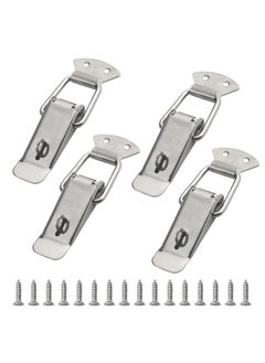 Pack Of 4 Metal Attache Clip Inch Small Inch W/Locking Hook Stainless Steel Spring Loaded Toggle LatchBsdmal