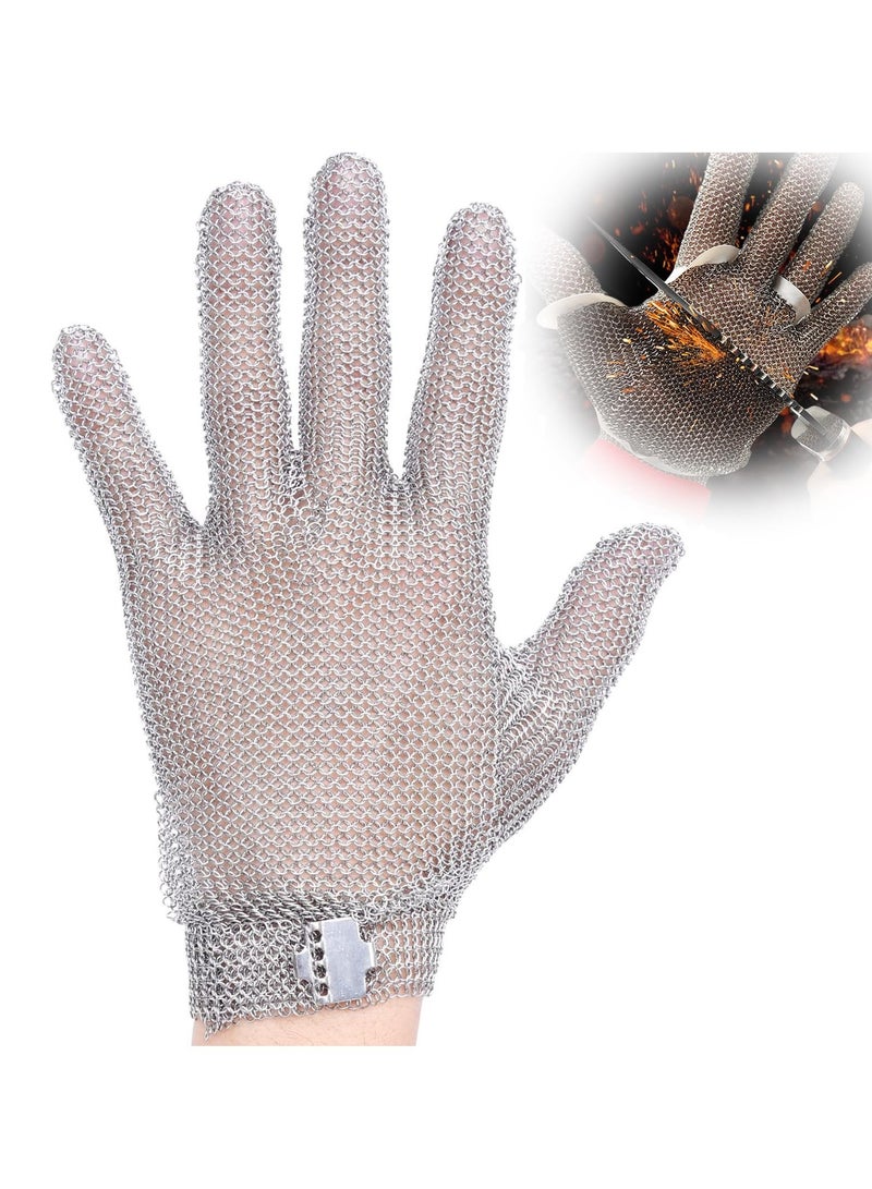 Cut Resistant Glove Stainless Steel Upgrade Mesh for Cutting Butcher Safety Work Cooking, Wood Carving, Meat Fishing, Durable Men or Women M - Image 1
