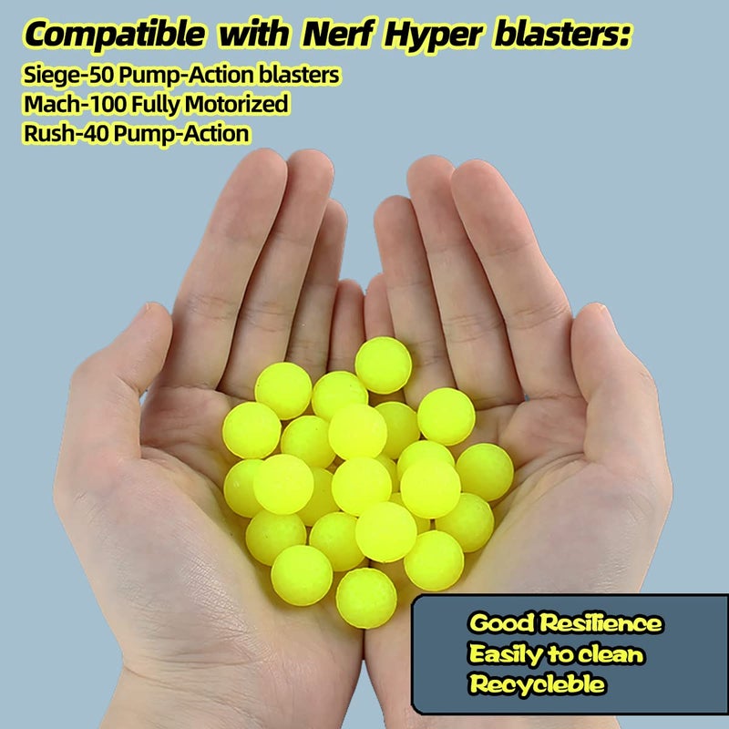 YTSWELE 400 Rounds Refill Balls Ammo for Nerf Hyper Blaster Series, Stock Up Hyper Games - Image 3