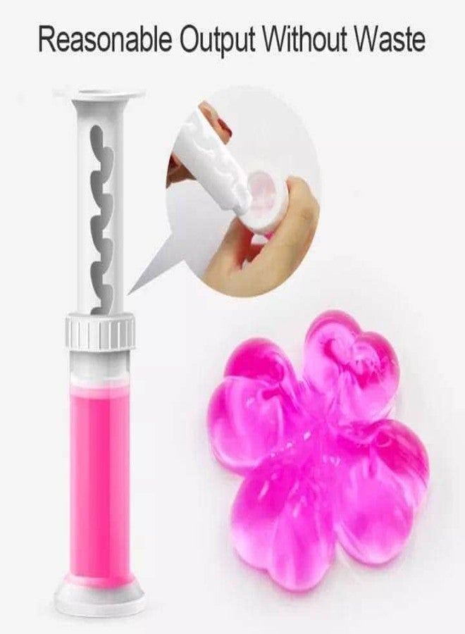 VLSYS Gel Toilet Bowl Cleaner Flower Stamp Toilet Deodorizing Flask Odor Remover Decoration Pack of 1 - Image 3